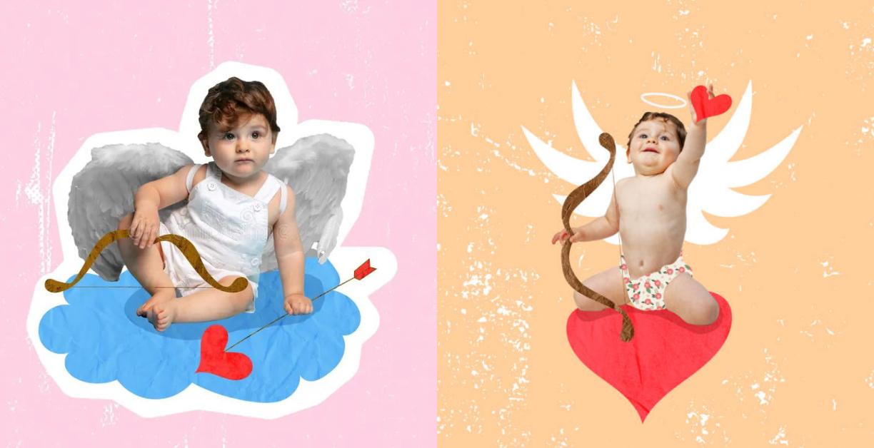 why does cupid wear a diaper