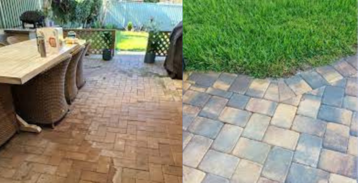 how to remove paint from stone pavers